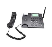 Bewinner Teléfono de Escritorio Inalámbrico 2G gsm Dual SIM, Pantalla de 2,4 Pulgadas, Radio Despertador FM, Altavoz Manos Libres, Teclado Grande para Centro de Llamadas de Hotel en Casa