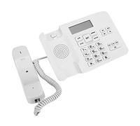 Bewinner Teléfono de Oficina en Casa con Cable de Dual con Pantalla de Calendario LCD FSK DTMF Identificador de Llamadas Vista de Tienda Números Entrantes Función de Rellamada Flash Premarcado ABS