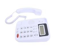 Bewinner Teléfono Fijo con Cable para Uso Doméstico y Comercial, Pantalla de Identificación de Llamadas, Botones Grandes, Pantalla de Alta Definición, Diseño de Ahorro de Energía, Negro (White)