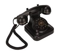 Bewinner Teléfono fijo retro, botón de diseño giratorio clásico con cable, volumen ajustable, teléfono de esfera giratoria vintage, teléfono antiguo de moda para decoración del hogar para personas
