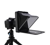 Bewinner Teleprompter con Control Remoto, Teleprompter Portátil Plegable con Anillo Adaptador de 49 Mm, 52 Mm, 58 Mm, 62 Mm, 67 Mm, 72 Mm, 77 Mm para Cámara SLR de Tableta de Teléfono Inteligente