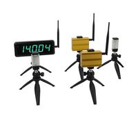 Bewinner Temporizador Láser Inalámbrico con Batería Pantalla Digital de 5 Dígitos Temporizador de Carreras con Reinicio Automático para Karting Cronometraje de una Sola Vuelta, Diseño a Prueba de