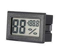 Bewinner Termómetro Digital LCD Monitor de Humedad Interior Higrómetro para Invernadero de Oficina en Casa - Mini Medidor de Temperatura Blanco con Batería Incluida (BLACK)