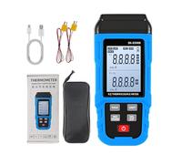 Bewinner Termómetro Digital SK-8306A, Termómetro Termopar Tipo K/J de 4 Canales con Almacenamiento de Datos 5999 y Batería Recargable USB 60H, Medidor de Alta Temperatura para Uso Industrial