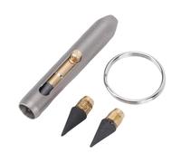 Bewinner Ti Llavero Pluma Retráctil Eterno Lápiz de Grafito Portátil Mini Herramienta de Escritura para Dibujar con 2 Puntas, Llavero de Aleación de Ti No Deformable Lápiz para Viajes Al Aire Libre