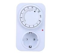 Bewinner Toma de Temporizador Mecánico de 12 Horas, 4000 W 16 A, Enchufe de Temporizador de Cuenta Regresiva Resistente con IP44 A Prueba de Agua, Intervalo de 30 Minutos para Luces