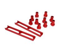 Bewinner Tope para Banco de Trabajo con Almohadilla Antideslizante de 3/4 pulg. de Aleación de Aluminio con 2 Bases, Paquete de 10 para Mesas MFT, Bloque de Posicionamiento para Carpintería,