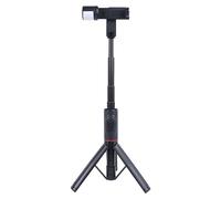 Bewinner Trípode para Teléfono con Luz y Control Remoto, Trípode Ajustable para Selfie Stick, Compacto, Portátil y Estable para, Cámara, Fotografía, Grabación de Vídeo (con luz)