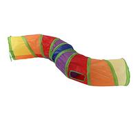 Bewinner Túnel Iridiscente para Mascotas para Gatos, Túnel Plegable para Gatos con Bola Colgante Interactiva, Tubo de de Nailon de 4 Puertas para Cachorros, Gatitos, Conejitos, Juguete para de