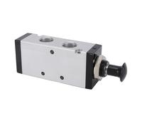 Bewinner Válvula de Control de Aire con Palanca Manual de 5 Vías y 2 Posiciones NPT de 1/2 Pulgada, Válvula Neumática de Acción Directa Push-pull para Cilindros y Compresores