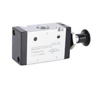 Bewinner Válvula Neumática de Empuje y Tracción de 3 Vías y 2 Posiciones, Válvula de Control de Aire Manual con Puertos NPT de 3/8", de Palanca Manual de Acción Directa para Cilindros, Compresores,