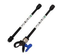 Bewinner Varilla de Extensión de Pulverización de Acero Inoxidable de 2 Piezas, Protector de Punta de Rosca G7/8-14 para Pulverizador de Pintura, Reemplazo de Poste de Extensión de 30 Cm/11,8 (BLACK)