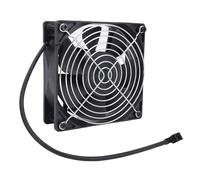 Bewinner Ventilador 12038 para Parrillas de Carbón Gravity 560 800 1050, Ventilador Ahumador de 2 Cables con Cubierta, Clasificación IP55 para Uso en Exteriores y Fácil Instalación