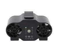 Bewinner Ventilador de Cintura con Clamp/Holder con 4 Velocidades y Rotación hacia Adelante/hacia Atrás, Ventilador de Refrigeración Portátil Recargable por USB de 16000 MAh para Verano, Cordón