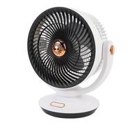 Bewinner Ventilador de Escritorio Oscilante USB con Luz Nocturna y 4 Configuraciones de Velocidad, Perfecto para Oficina en Casa y Camping