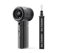 Bewinner Ventilador de Mano con Pulverizador de Niebla, Ventilador Portátil con Pantalla Digital, Velocidad Continua Ajustable 16000 RPM 3000 MAh Recargable, con Cable de Carga USB C y Cordón, para