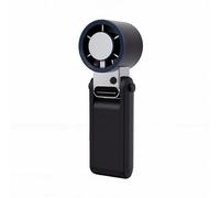 Bewinner Ventilador de Mano Innovador Diseño de 3 Pliegues Refrigeración por Hielo USB de Alta Velocidad Recargable para Viajeros y Actividades Al Aire (GRAY)