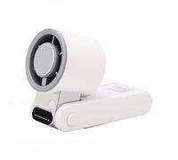 Bewinner Ventilador de Mano Innovador Diseño de 3 Pliegues Refrigeración por Hielo USB de Alta Velocidad Recargable para Viajeros y Actividades Al Aire (WHITE)