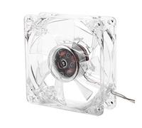 Bewinner Ventilador de Refrigeración Transparente con Lámparas de 4 Colores, 800 RPM, para Computadora PC