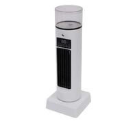 Bewinner Ventilador de Torre Blanco con Humidificador Ventilador de Escritorio USB Sin Aspas Temporizador Ajustable de 6 Velocidades Oscilación de Gran Angular Enfriamiento Silencioso para Oficina