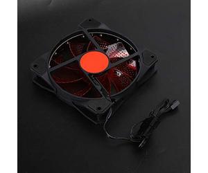 Bewinner Ventilador del Refrigerador de la CPU de la Computadora, 1200 RPM Pequeño 3PIN + Grande 4P LED Streamer Light Colorido 12cm Ventilador de Enfriamiento del Chasis con Cojinetes de