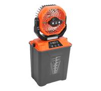 Bewinner Ventilador Nebulizador Portátil para Exterior, Luz Oscilante (ORANGE)