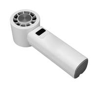 Bewinner Ventilador Portátil de Mano con Fuerte Flujo de Aire de Refrigeración y Luz LED para Camping, Viajes, Oficina, Diseño Recargable (WHITE)