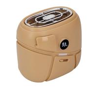Bewinner Ventilador Portátil para Colgar en la Cintura con Pantalla LED, Función de Difusión de Aromas y Ajuste de 100 Niveles para Trabajo Al Aire Libre, Amarillo (YELLOW)