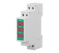 Bewinner Voltímetro de CA Trifásico Montaje en Riel DIN, Medidor de Voltaje con Pantalla Digital LCD Medidor de Energía Eléctrica de 60 a 450 V, Probador de Voltaje de Salida de Interruptor de Alta