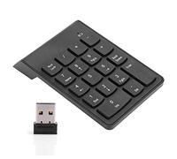 Bewinner1 Teclado Numérico Inalámbrico Portátil de 18 Teclas Mini para Contabilidad, Silencioso con Receptor USB para Ordenador Portátil, PC y de Sobremesa