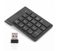 Bewinner1 Teclado Numérico Inalámbrico Portátil de 18 Teclas Mini para Contabilidad, Silencioso con Receptor USB para Ordenador Portátil, PC y de Sobremesa