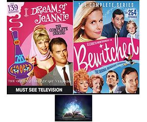 Bewitched Complete Series & I Dream of Jeannie Complete Series 34 DVD Set 393 Episodes Includes Spell Book Art Card