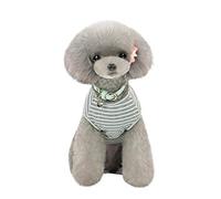Bewnvne Camisa ligera a rayas para mascotas para primavera y verano, disfraces para mascotas, lindos suéteres para perros pequeños, Navidad, adecuado para caniche, chihuahua, corgi (gris, XXL)