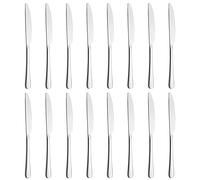 BEWOS Cuchillos Mesa 16 piezas, Cuchillos de Mesa (23,8 Cm/ 9,37 Inch), Cuchillos Acero Inoxidable, Cuchillos con Filo Dentado, Aptos para Lavavajillas, Cuchillos Mesa para Casa, Plateados