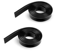 Bewudy 2 piezas de silicona de repuesto para el labio de 105 cm, limpiacristales de silicona, se puede cortar, rasqueta de repuesto para superficies de cristal, ducha, limpiacristales (negro)