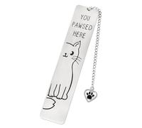 Bewudy Marcapáginas de gatos para mujer, marcapáginas de metal para amantes de los libros, marcadores de libros de metal con gatos, marcadores laterales para amantes de las lecturas, regalo para