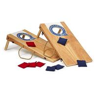 BEX Juego de Lanzamiento de puf - Cornhole | 61 x 30 x 7 cm | Ligero y portátil Playa y jardín | Práctica Familiar al Aire Libre | Día de Deportes en Familia