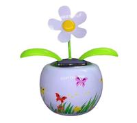 Bexdug Adorno de flor para tablero de coche, adornos de coche Bobblehead, vibrante adorno de flores que sacuden energía solar para decoración de mesa