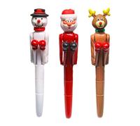 Bexdug Bolígrafos de boxeo para niños, 3 bolígrafos interactivos de Navidad para reducir el estrés, bolígrafo de escritura, herramienta de escritura creativa, suministros escolares