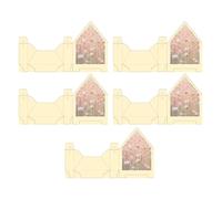 Bexdug Cajas de sobres de ramo de floristería | 5 piezas en forma de bolso floral cajas de almacenamiento embalaje plegable,Caja de sobres de San Valentín,Para Boda Compromiso Día de San Valentín