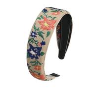 Bexdug Diademas Boho, Diadema Ancha,Diademas bordadas bohemias para cabello de mujer | Tocado de estilo étnico vintage, accesorios para el cabello para niñas para la mayoría de los peinados
