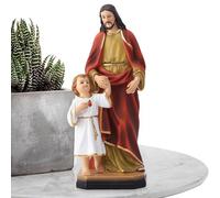 Bexdug Estatua de San José y el Niño Jesús,Estatua de José y Jesús,Figuras de resina de San José de 8,4 pulgadas - Decoración católica de la colección renacentista de San José, llevando al Niño Jesús,
