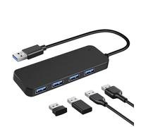 Bexdug Hub USB 3.0 de 4 Puertos, Hub USB de 4 Puertos para computadora portátil - Divisor USB portátil | Extensor de Adaptador de concentrador USB Tipo C, concentrador pequeño Divisor de Alta