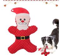 Bexdug Juguetes navideños para Masticar Perros - Juguetes Blandos para Mascotas,Lindo Juguete para Perros chirriantes, Juguetes masticables para Cachorros de Peluche, Juguete Estimulante del Cerebro