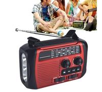 Bexdug Radio Solar de Manivela Am/FM,Radio a Pilas de Emergencia para Cortes de Luz - con Linterna, Cargador, para Uso en Interiores, Preparación en el Hogar, Camping, Viaje, Compacto para Cualquier