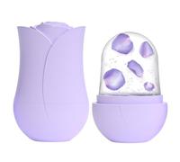 Bexdug Rodillo de hielo facial,Rodillo de hielo | Rodillo de hielo para masaje facial | Masajeador con rodillo de cubitos de hielo para cara, ojos y cuello, molde de hielo de silicona para masaje