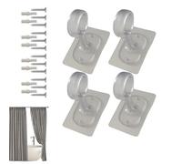 Bexdug Soporte de barra de cortina para techo,Conjunto De Soportes De Montaje De Techo Para Varillas De Cortina | 4 Uds Fuerza de Sostenimiento Sólido 25-32mm Accesorios Para Dormitorio Gabinete