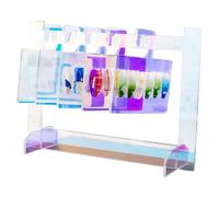 Bexdug Tablero de visualización de uñas acrílico, soporte de tablero de visualización de uñas,Pantalla de práctica de uñas falsas acrílicas - Consejos de de la uña portátil para maquillaje de salón de