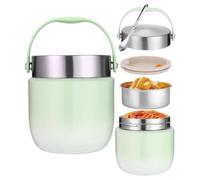 Bexdug Térmica | Capacidad 1200ml Caja Térmica Portátil - Recipiente Comida Caliente Antifugas para Viajes Gimnasio Senderismo Picnic Diario Bebidas Barbacoa Deportiva Exteriores