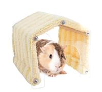 Bexdug Túnel de animales pequeños, escondite de animales pequeños con puerta desmontable, jaula interior exterior de felpa suave, decoración de hábitat que ahorra espacio para chinchilla, hámster